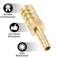 thumbnail image 4 of Unique Bargains 4Pcs 12mm - 6mm Straight Shaped Hose Barb Fitting Brass Hose Fitting Connector, 4 of 6