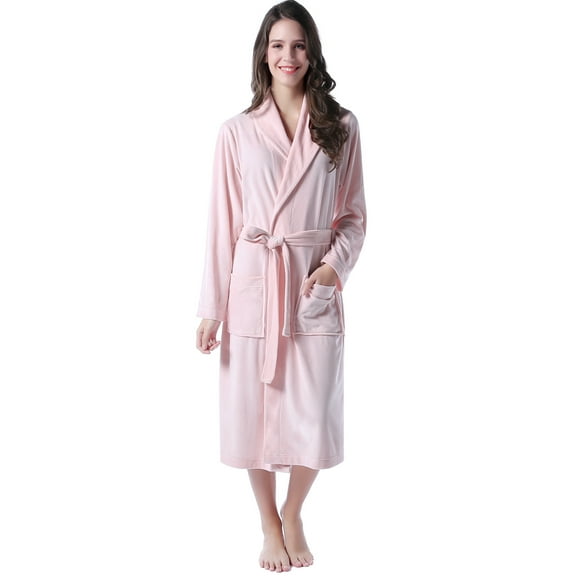 Richie House Women's Soft and Light Weight Velour Bathrobe RHW2763