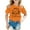 Orange, variant on WEIYLL Girls Funny Tshirts Cute Print Round Neck Short Sleeve Summer Casual Dance Activewear Tops for 3-4 Years