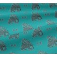 thumbnail image 4 of oneOone Cotton Jersey Turquoise Blue Fabric Paisley|Human & Elephant Block Dress Material Fabric Print Fabric By The Yard 58 Inch Wide, 4 of 4