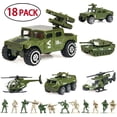 thumbnail image 1 of 18 paquetes de conjuntos de vehículos militares fundidos a presión, 6 paquetes de juguetes Singer's Toy Singer's Toy, 1 of 2