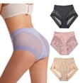thumbnail image 2 of Braguitas de mujer de cintura media, bragas de malla transparente, ropa interior cómoda de seda de hielo para mujer, talla grande, 2 of 6