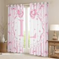 thumbnail image 2 of Castle Fairy Personalized Initial Curtains Pack of 2 (42x84 Each) for Kids,Bowknot Stripes Curtains Blackout,Dreamy Princess Bedroom Curtains,Breathable Home Decor, 2 of 6