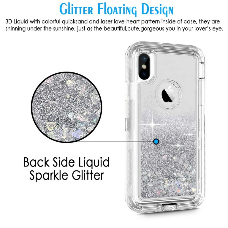 IPhone SE Rose Gold Quicksand iPhone XS Liquid Glitter Case 