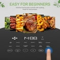 thumbnail image 4 of Air Fryer 12-in-1, Compact & Large 6-Qt, Fast Turbo Modes, 90-400°F Evenly Results with Precise Temperature Control, 95% Less Oil, Roast, Bake, Dry, Reheat, Frozen, Broil, Proof, Black, 4 of 7