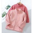 thumbnail image 6 of Ruyang Girls Sherpa Fleece Jackets Kids Fall Winter Warm Fuzzy Polar Jacket Pockets Plain Zip Up Mock Neck Coat Outwear, 6 of 9