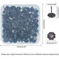 Decorative Nail Heads 100pcs Convex Petal-Shaped Antique Upholstery Tacks Furniture Nails Pins Upholstery Nail Decorative Tack Nails for Home Furniture Decor