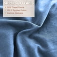 thumbnail image 7 of D.N.G. BEDDINGS 3 Piece Luxury 5 Inch Two Layer Ruffle Comforter Set Premium Super Soft, 800 TC, 100% Egyptian Cotton, Super Soft, Oversized Super King Size Medium Blue Color, 7 of 7