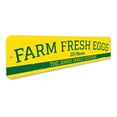 thumbnail image 3 of Farm Fresh Eggs Novelty Sign, Metal Wall Decor - 4x18 inches, 3 of 4