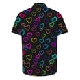 thumbnail image 4 of Valentine's Day Men's Shirt, Short Sleeve Shirts for Men, Men's Valentine's Day Printed Shirt Casual Short Sleeved Lapel Shirts Tops, 4 of 5