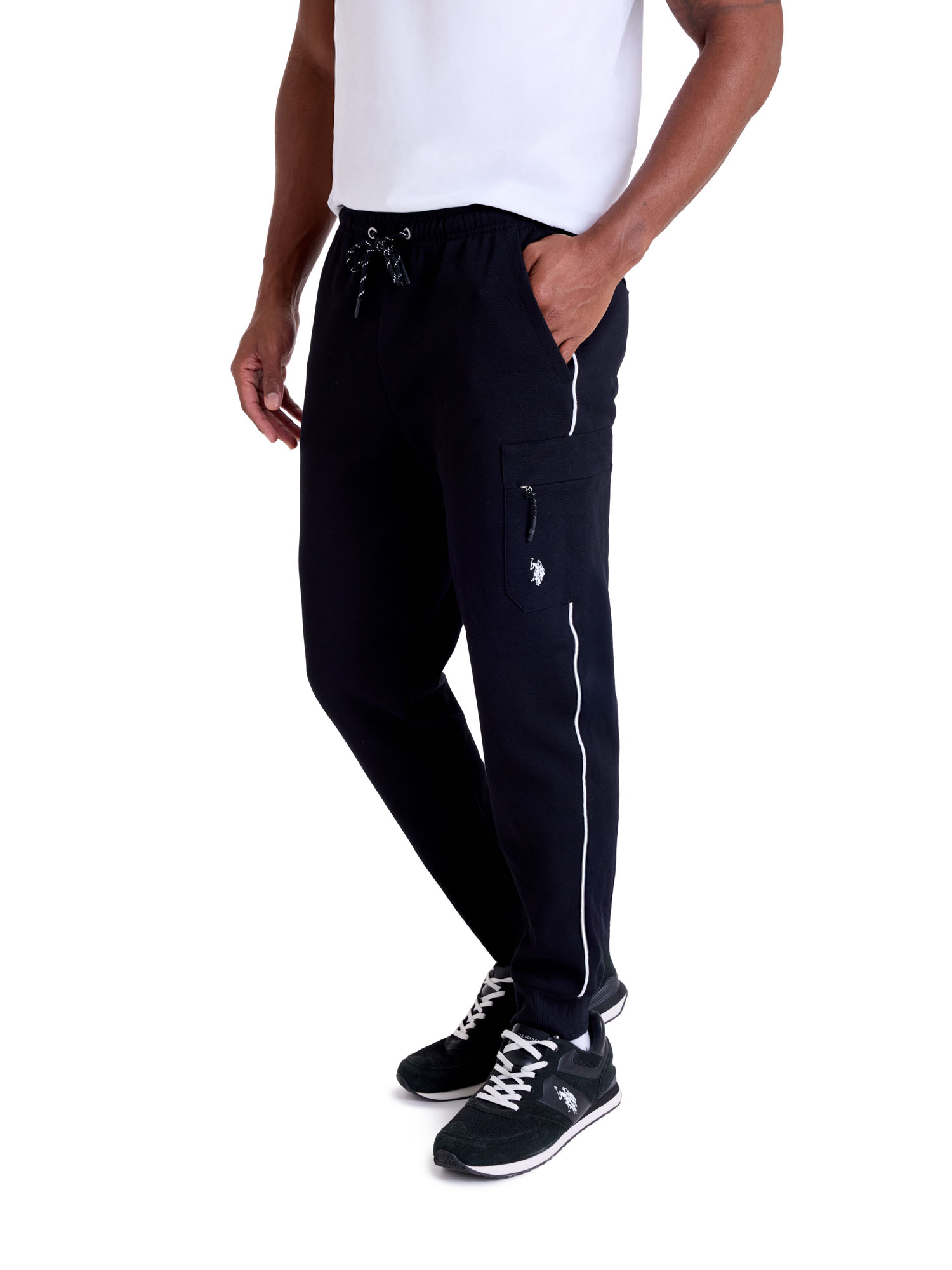 U.S. Polo Assn. Men's Modern Sport Jogger Pants with Piping