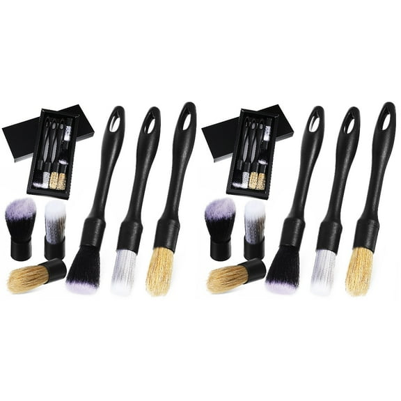 Car Detailing Tools Auto Kit Interior Brush 3-piece Set   Replacement Heads Cleaning Supplies The Is PET Plastic 2 Sets