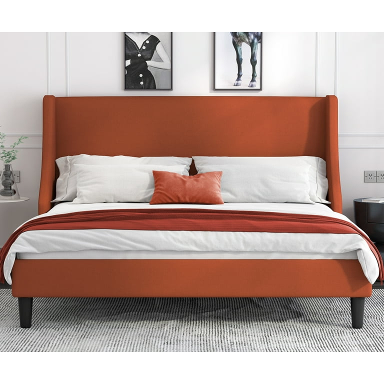 Orange headboard queen discount