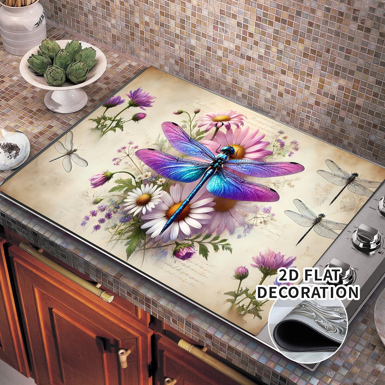 Stove Top Cover for Electric Stove (28.5"x20.5") - Ceramic Glass Cooktop Protector, Heat Resistant Range Cover, Flat  Stovetop Protector, Multipurpose Dish Drying Mat for Kitchen