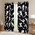 thumbnail image 2 of Castle Fairy Adults Female Men Football Print Blackout Curtains Set of 2 (52x84 Each),Sport Theme Window Curtains,Ball Gamer Curtains and Drapes,Ultra Soft Home Decor, 2 of 6