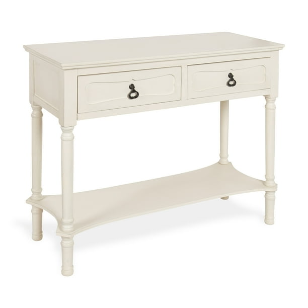 Kate And Laurel Marcella Wood Console Table With 2 Drawers Shelf Antique White Com - Antique White Console Table With Storage Kate And Laurel Marcella Wood Console Table With 2 Drawers Shelf Antique White Com - Antique White Console Table With Storage