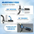 thumbnail image 3 of Nilight 1-1/4" Motorcycle Highway Pegs Adjustable 360° Angled Foot Pegs P-Clamp Universal For 1.25" Engine Guard Crash Bars FootPegs Fits for Harley Davidson Touring Road King Street Glide Sportster, 3 of 9