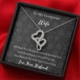thumbnail image 2 of Wife Necklace, Valentines Gift For Wife, Gift Necklace, Gift Double Heart, Husband To Wife, Sterling Heart, Love, Minimalist, Unique Gift Ideas, Thoughtful and Useful Gift for Your Lover Ver 2, 2 of 6