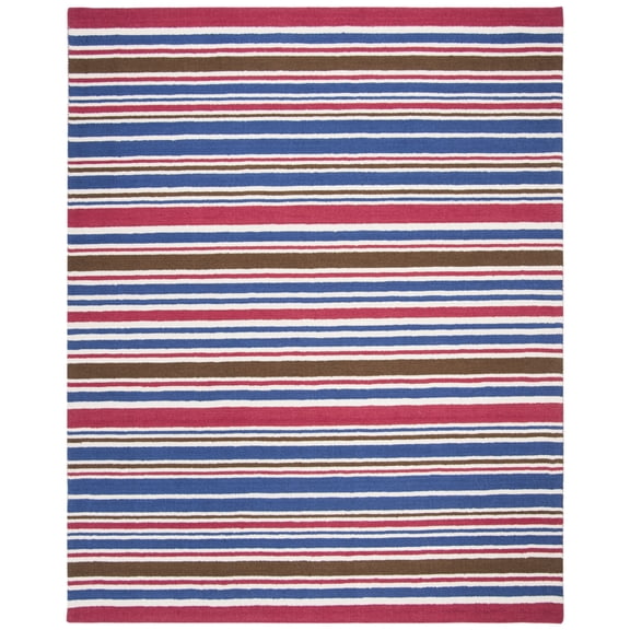 SAFAVIEH Kids Stripes Striped Cotton Area Rug, Ivory/Multi, 2' x 3'