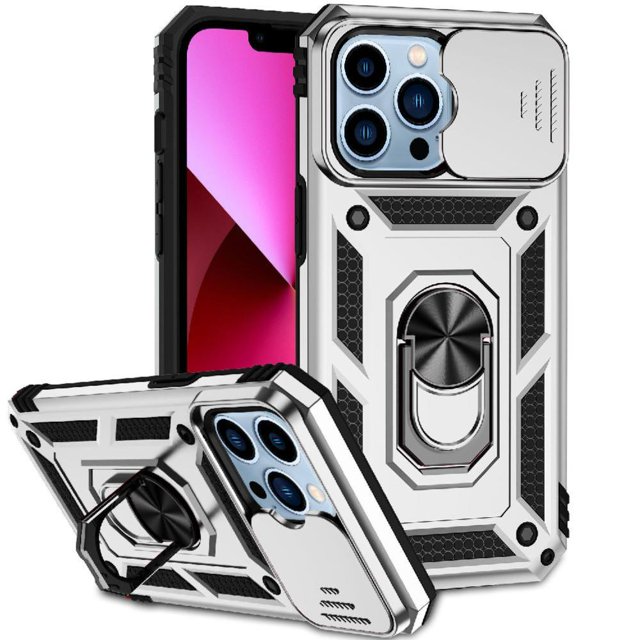 Estuche GANGXUN para iPhone 13 Pro, soporte giratorio 360°, estilo mecánico y magnético