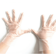Clear Vinyl Disposable Gloves M, Latex Free, Powder Free, Exam/Medical Gloves, for Food Prep, Cooking, Cleaning,Box of 100