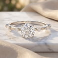 thumbnail image 3 of Rosec Jewels Lab Grown Diamond Solitaire Engagement Ring for Women - 0.9 Carat - IGI Certified - E-VS1 Quality - with Jewelry Box, 18K White Gold, US 11.00, 3 of 8