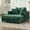 Green, variant on S-HOME Corduroy Chaise Lounge Chair with Removable Ottoman and Pillows, for Living Room and Bedroom