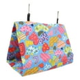 thumbnail image 2 of Bird Hanging Bed, Comfortable Triangular Parrots House Bed Colorful  Hideout With Hooks For Pet Cage 25x15x18cm, 2 of 8