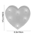 thumbnail image 3 of Valentine's Day Heart Shaped LED Marquee Sign Light Up , Battery Powered LED Lights for Night Light, Wedding, Birthday, Party, Christmas or Home Decor, 3 of 6