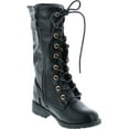 thumbnail image 7 of Forever Mango 27K Little Kids Combat Lace Up Boots, 7 of 7