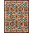 thumbnail image 6 of Unique Loom Outdoor Modern Collection Area Rug - Aura (9' x 12' Rectangle Multi/Brown), 6 of 9