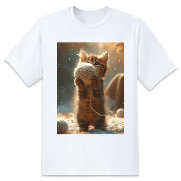 Basic Oversize Tees For WomenCat Loose Boyfriend Shirts Casual Blouse round neck