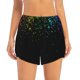 thumbnail image 2 of Balery Night Rainbow Sparkles Pantalones cortos deportivos para mujer con forro y dos bolsillos, elásticos, para entrenamiento, gimnasio, yoga-XX-Large, 2 of 7