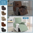 thumbnail image 6 of Wehilion 100% Waterproof Recliner Sofa Cover, Non Slip Recliner Covers for Recliner Chair with Pocket, Washable Reclining Chair Cover Furniture Protector for Kids, Pets Dog Cat (Green), 6 of 7