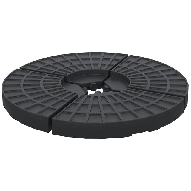 Ensemble de 4 Poids de Base de Parasol Support de Parasol d'Extérieur pour Base en Croix Portable