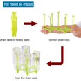 thumbnail image 2 of Rejilla de secado expandible que ahorra espacio, soporte portátil para secar botellas, bolsitas reutilizables, platos, tazas, vasos y botellas, ideal para el hogar y para viajes (verde), 2 of 4