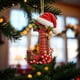 thumbnail image 4 of Adornos Navideños con Monograma Acrílico de 26 Letras y Gorro de Papá Noel | Adornos Colgantes 2D para Árbol de Navidad | Decoración Navideña para El Hogar | Adornos Navideños Multiusos para Chimenea, 4 of 5