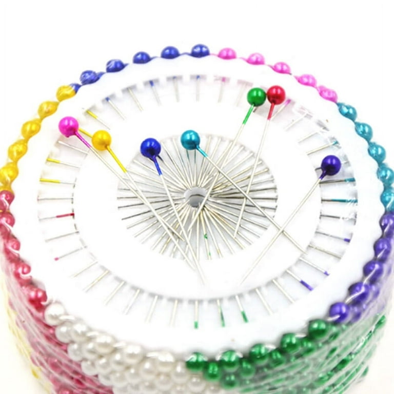 480 Pcs Dressmaking Sewing Pin Straight Pins Round Head Color