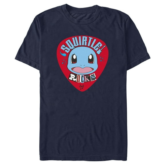 Men's Pokemon Squirtle Rocks Graphic Tee Navy Blue 3X Large