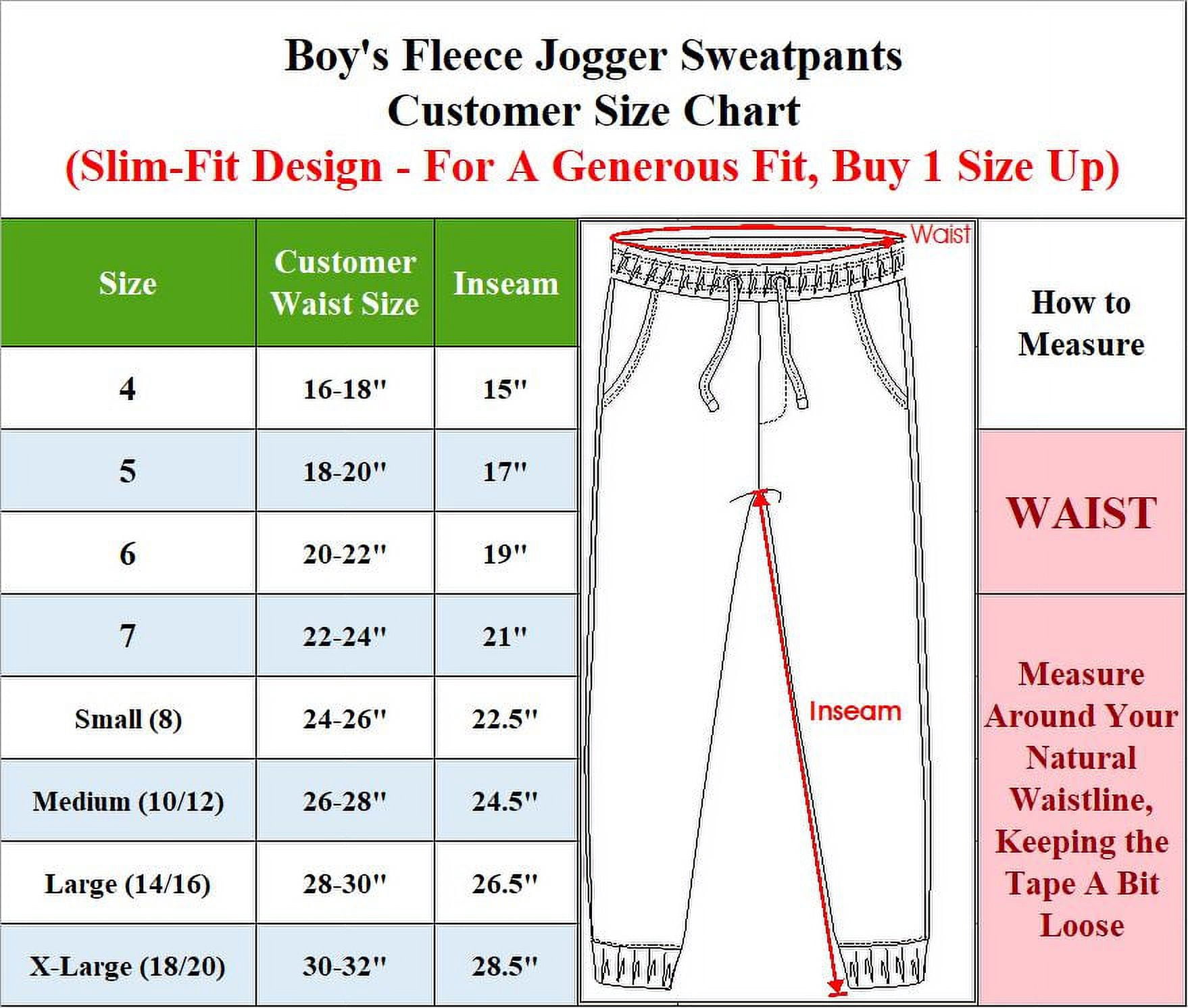 Boy's Slim-Fit Fleece Jogger Sweatpants (2-Pack)