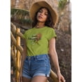 thumbnail image 2 of Buon Ferragosto Brush Paint T-Shirt Women -Image by Shutterstock, Female x-Large, 2 of 4