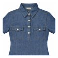 thumbnail image 3 of Vestido George para Mujer Botones Cuello Polo Azul Talla G, 3 of 4