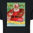 thumbnail image 3 of Coca-Cola - Sip Of Good Taste Vintage Coca Cola Santa - Juniors Cropped Cotton Blend T-Shirt, 3 of 5