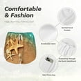 thumbnail image 4 of Balery Starfish And Seashell 1 Pantalones cortos deportivos para mujer con forro y dos bolsillos, elásticos, para entrenamiento, gimnasio, yoga-Medium, 4 of 7
