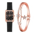 thumbnail image 4 of Montre Mode Femme Horloge Bracelet en Cuir Décontractée Robe Poignet Cristal, 4 of 8