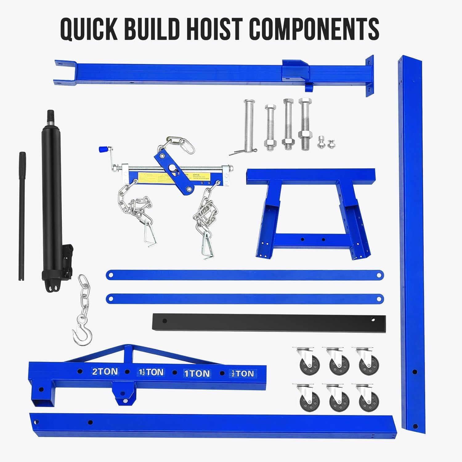 AOILE WORKSHOP CRANE – 4400LBS Engine Hoist, Folding Hydraulic Hoist Cherry Picker, Heavy Duty Engine Crane Lifter