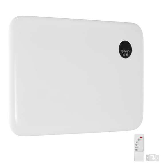 KFFKFF 1500W Electric Convection Panel Heater with Remote Control, Wall-Mount or Freestanding Design, Touch Controls, Overheat and Tip-Over Protection, Ideal for Home and Office Use, White