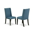 thumbnail image 3 of Round Dinette Set - 3 Piece Kitchen Table & Chair Set - Modern Dining Room Table with Fabric Upholstered Chairs, 3 of 5