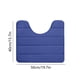 thumbnail image 3 of Alfombra de baño en forma de U de espuma azul, tapetes para inodoro, alfombras para baño, suaves, cómodas, absorción de agua, antideslizante, gruesa, lavable a máquina, más fácil de secar, 3 of 7