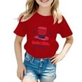 thumbnail image 2 of Toddler Girl T-Shirt America Patriotic Tees For Kids Unisex 4th of July Shirt Tops Short Sleeve Crew Neck T Shirts Red Size 3-4 Years, 2 of 3